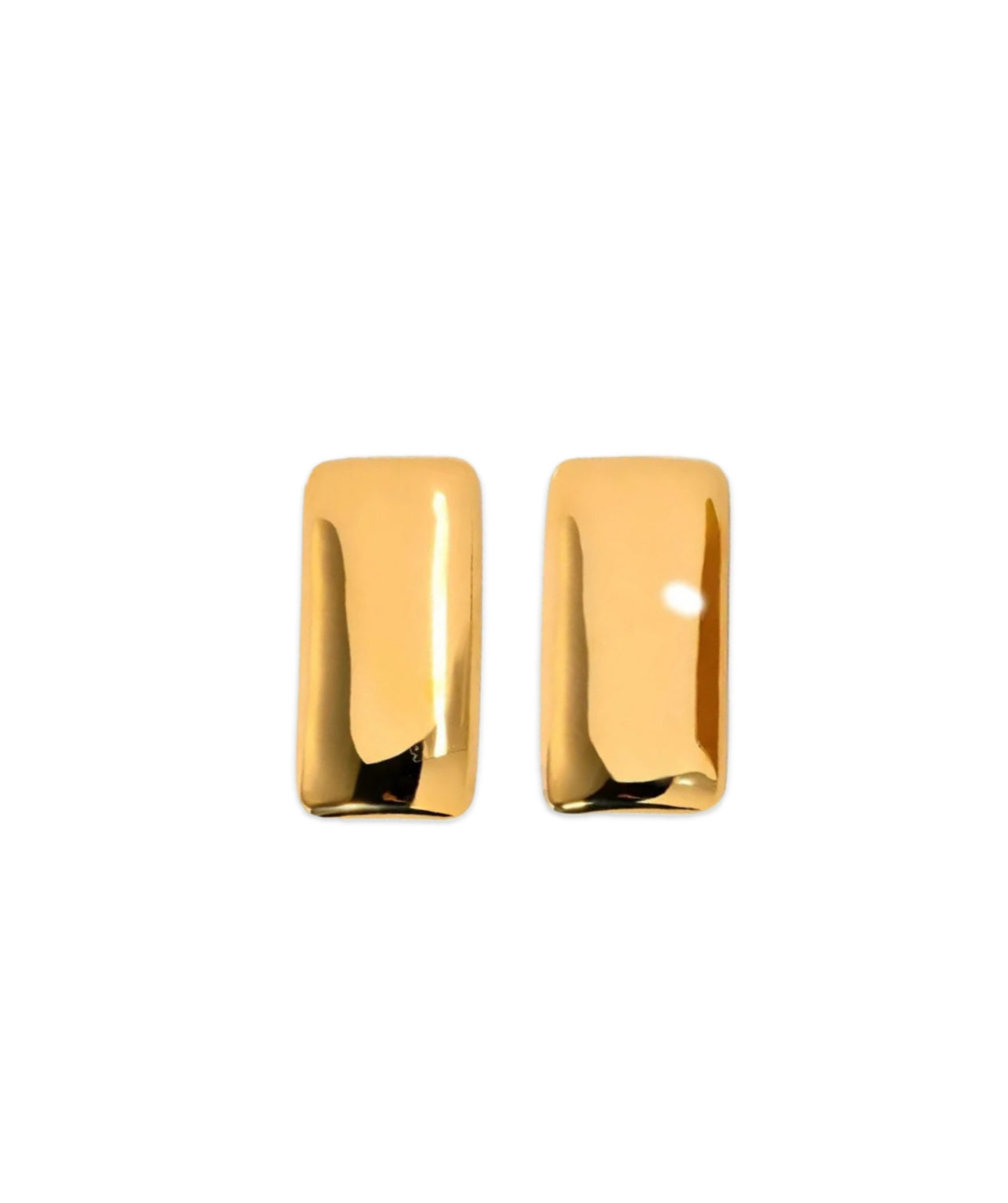 Stylish Harper Earrings by ÈRE, showcasing sleek 18k gold plated design, perfect as gold statement earrings.